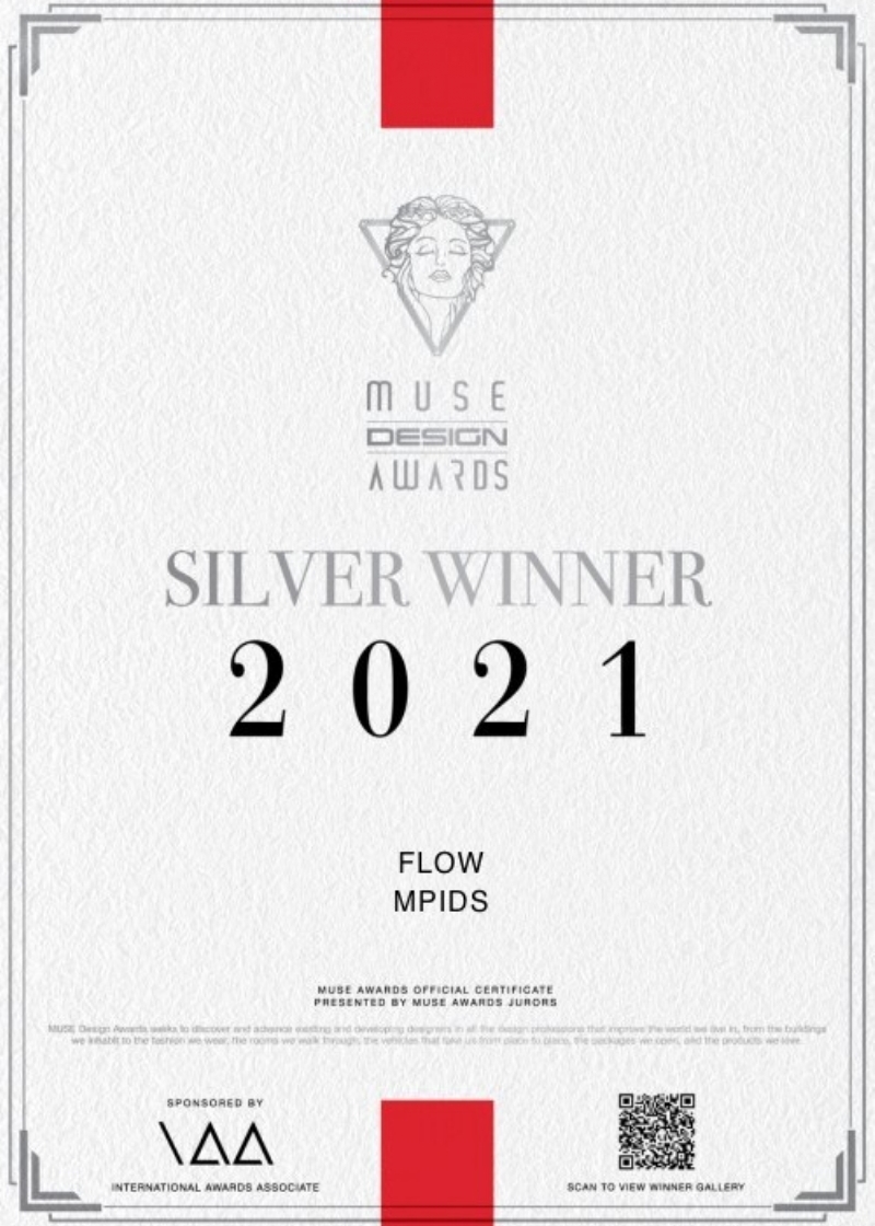 恭喜 恦品室內設計 - Flow 2021年榮獲【美國 Muse Design Awards 銀獎】
